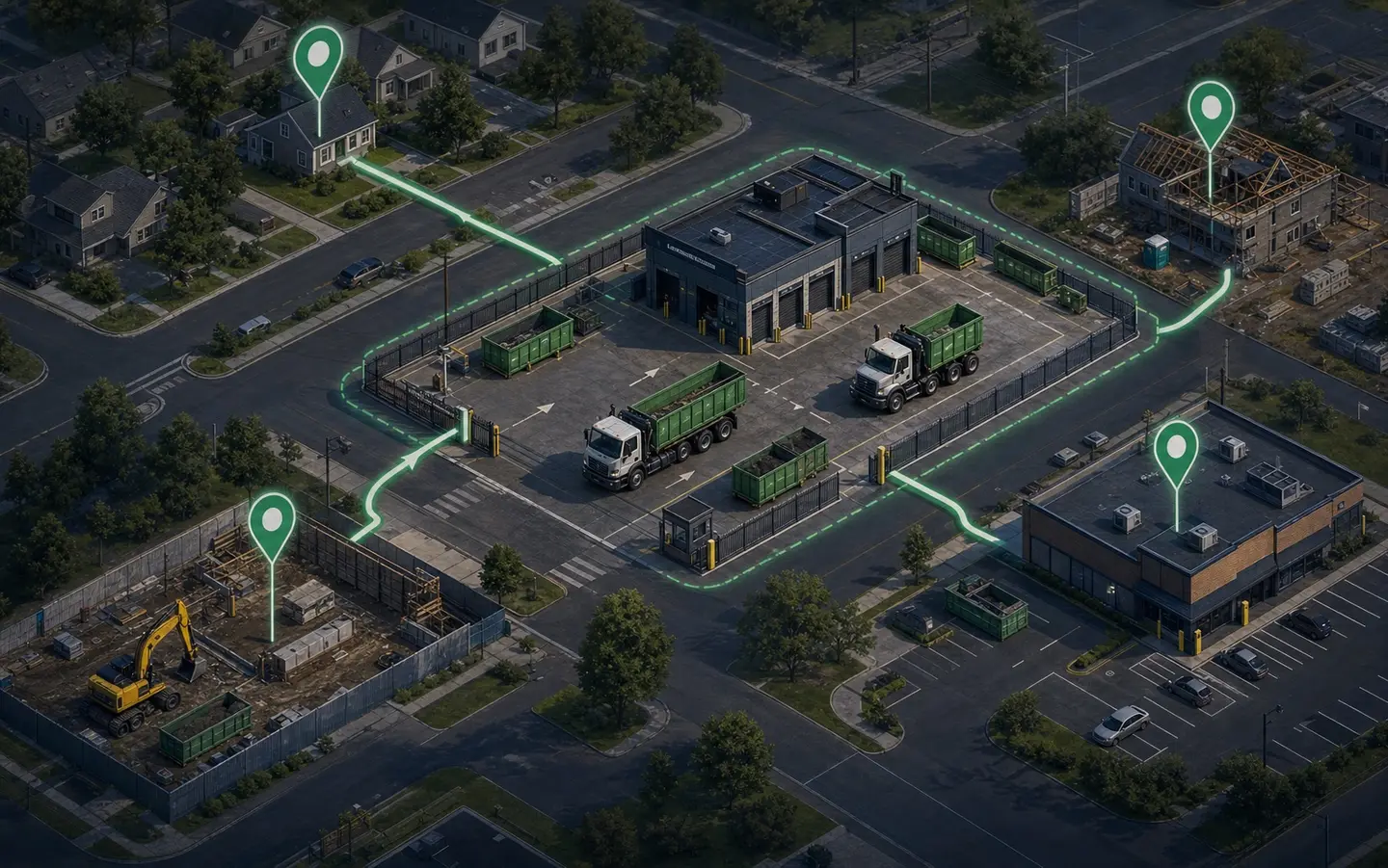 TossIt demand-routing concept in a protected operating zone